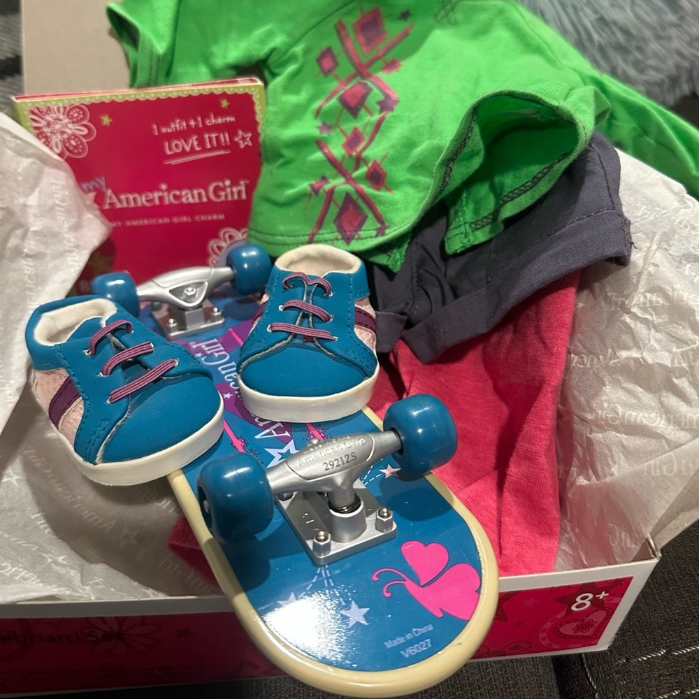 American Girl Blue and Pink Doll Sneakers